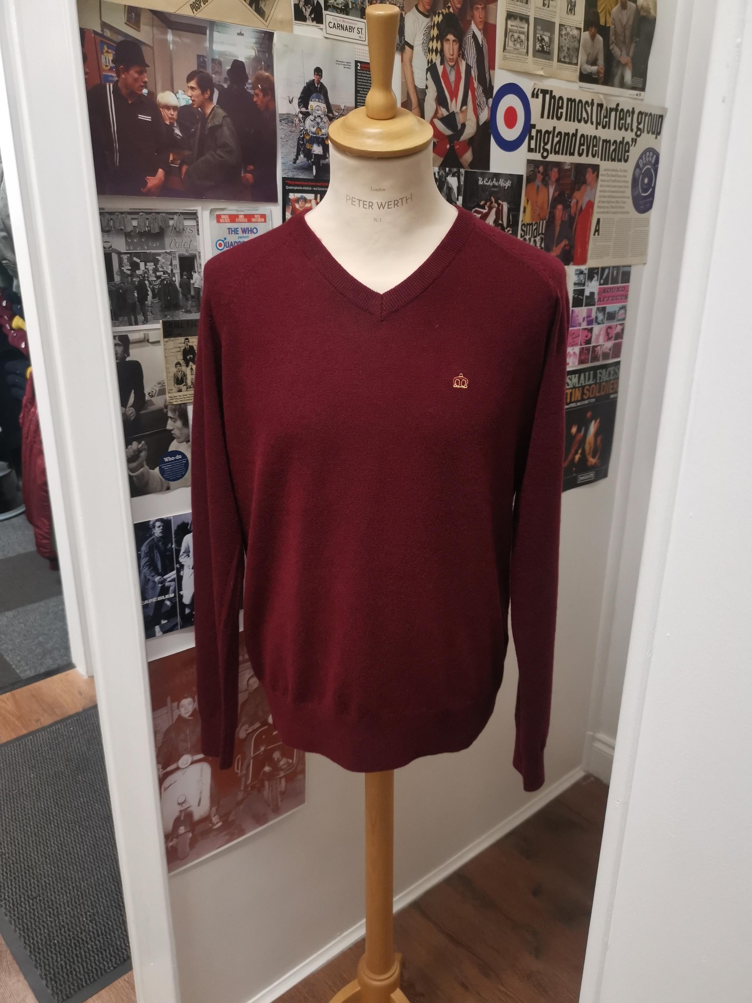 Conrad Wool Blend Jumper Burgundy