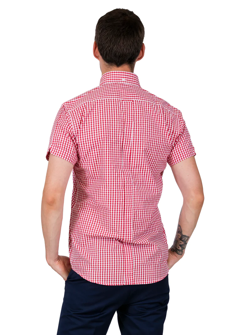 Short Sleeve Gingham Check Shirt