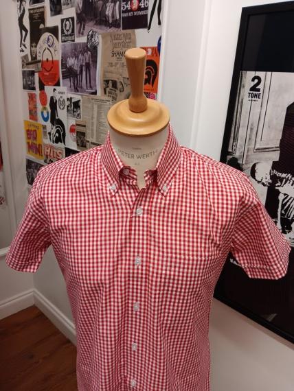 Short Sleeve Gingham Check Shirt