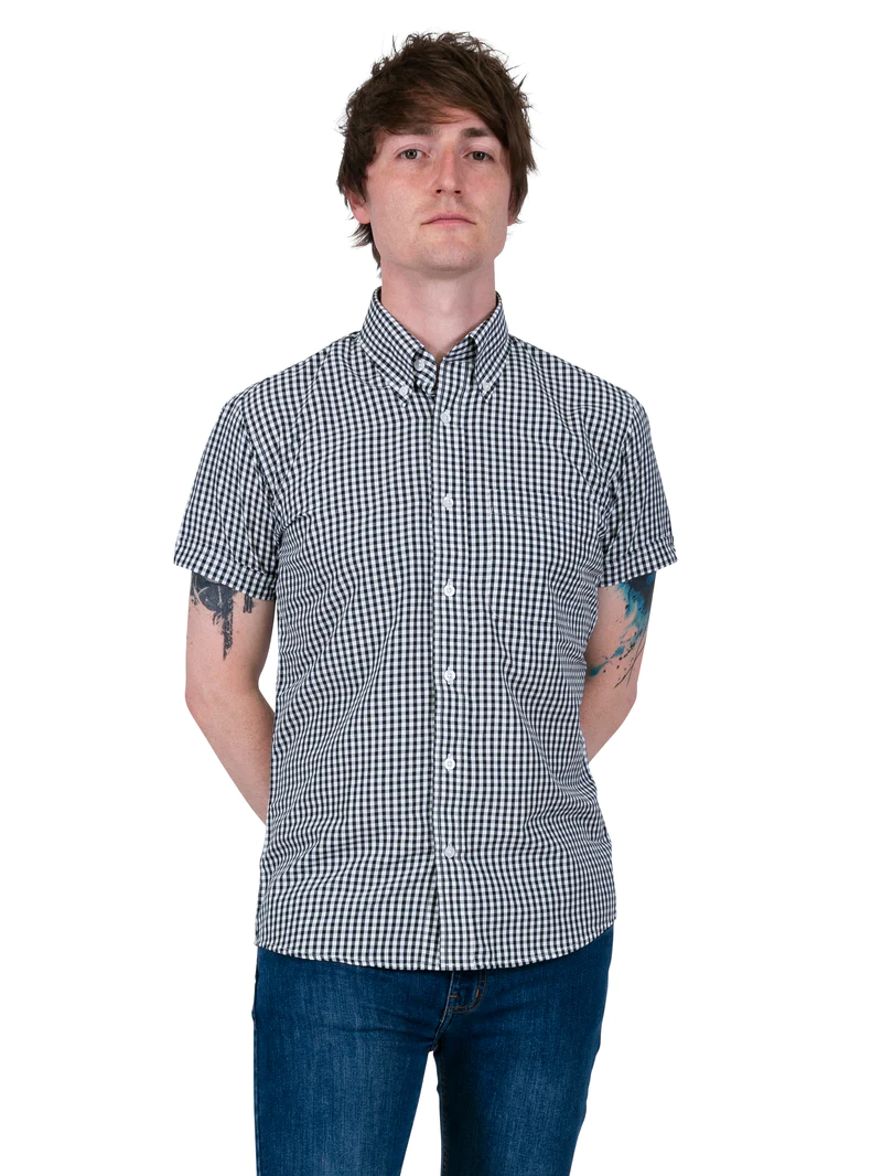 Short Sleeve Gingham Check Shirt