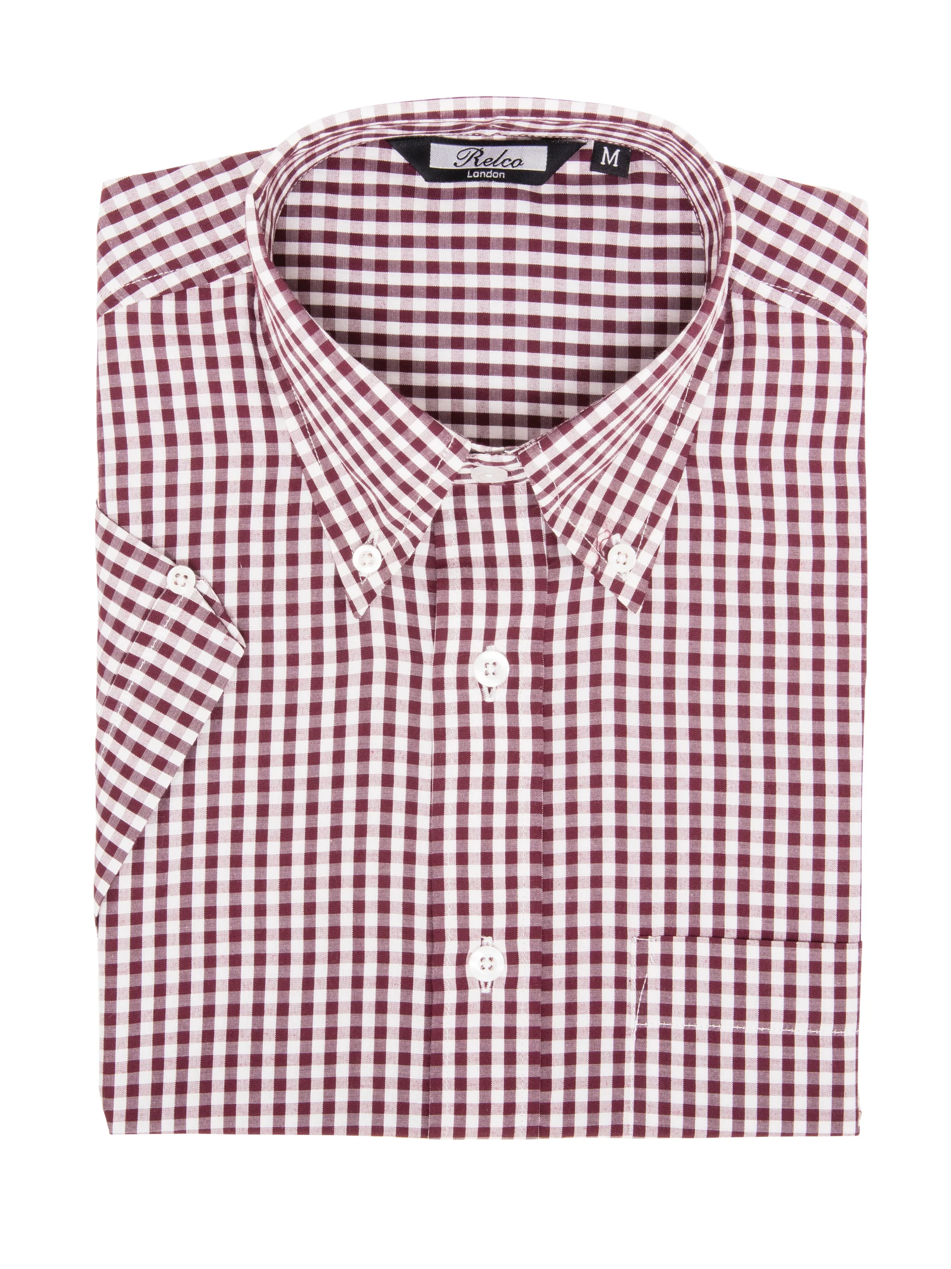 Short Sleeve Gingham Check Shirt