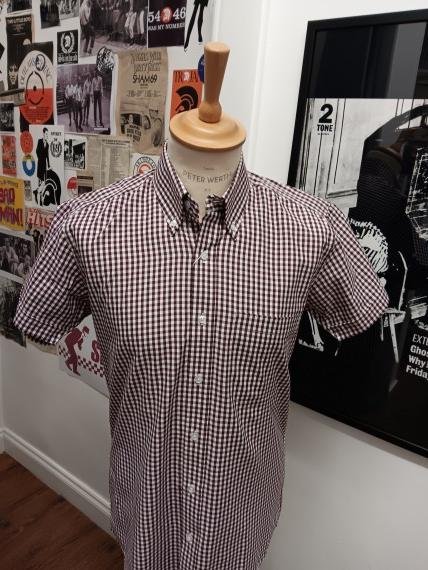 Short Sleeve Gingham Check Shirt