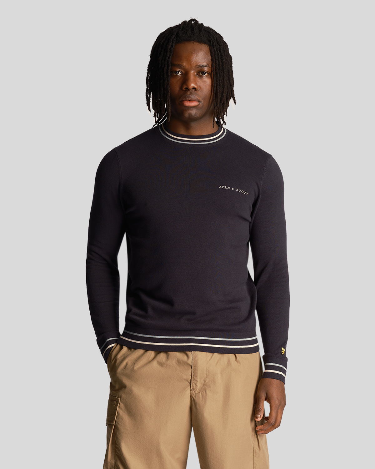 Tipped Crew Neck Jumper