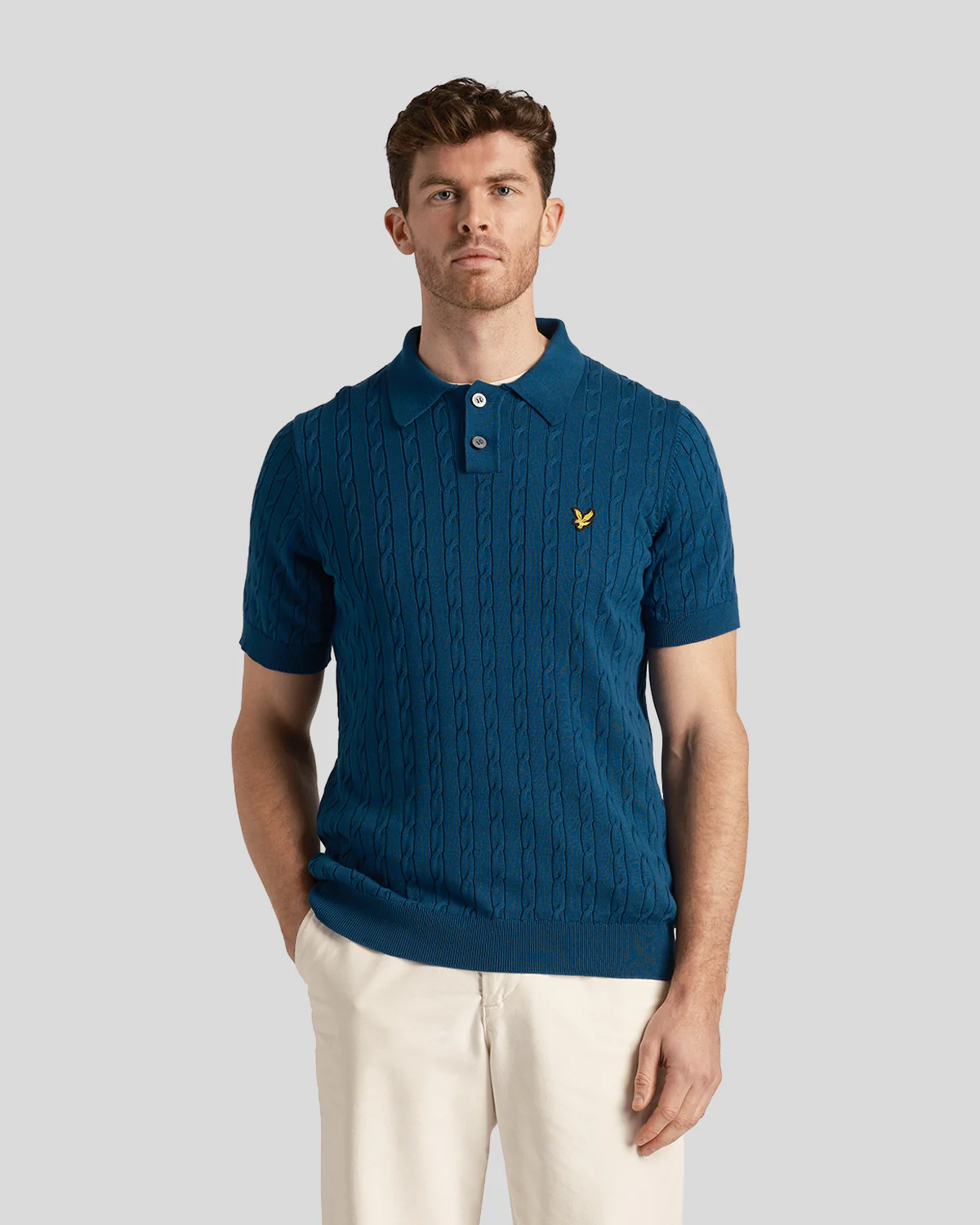 Cable Knitted Polo