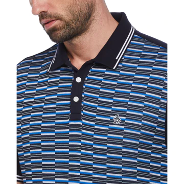 Jacquard Front Interlock Polo Shirt