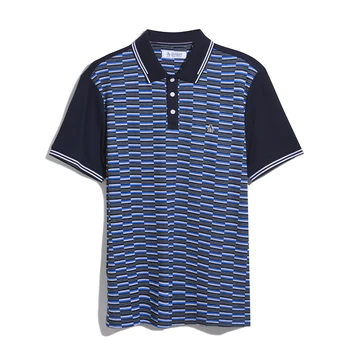 Jacquard Front Interlock Polo Shirt