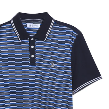 Jacquard Front Interlock Polo Shirt