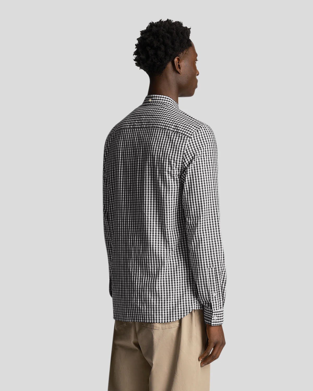 Long Sleeve Slim Fit Gingham Shirt