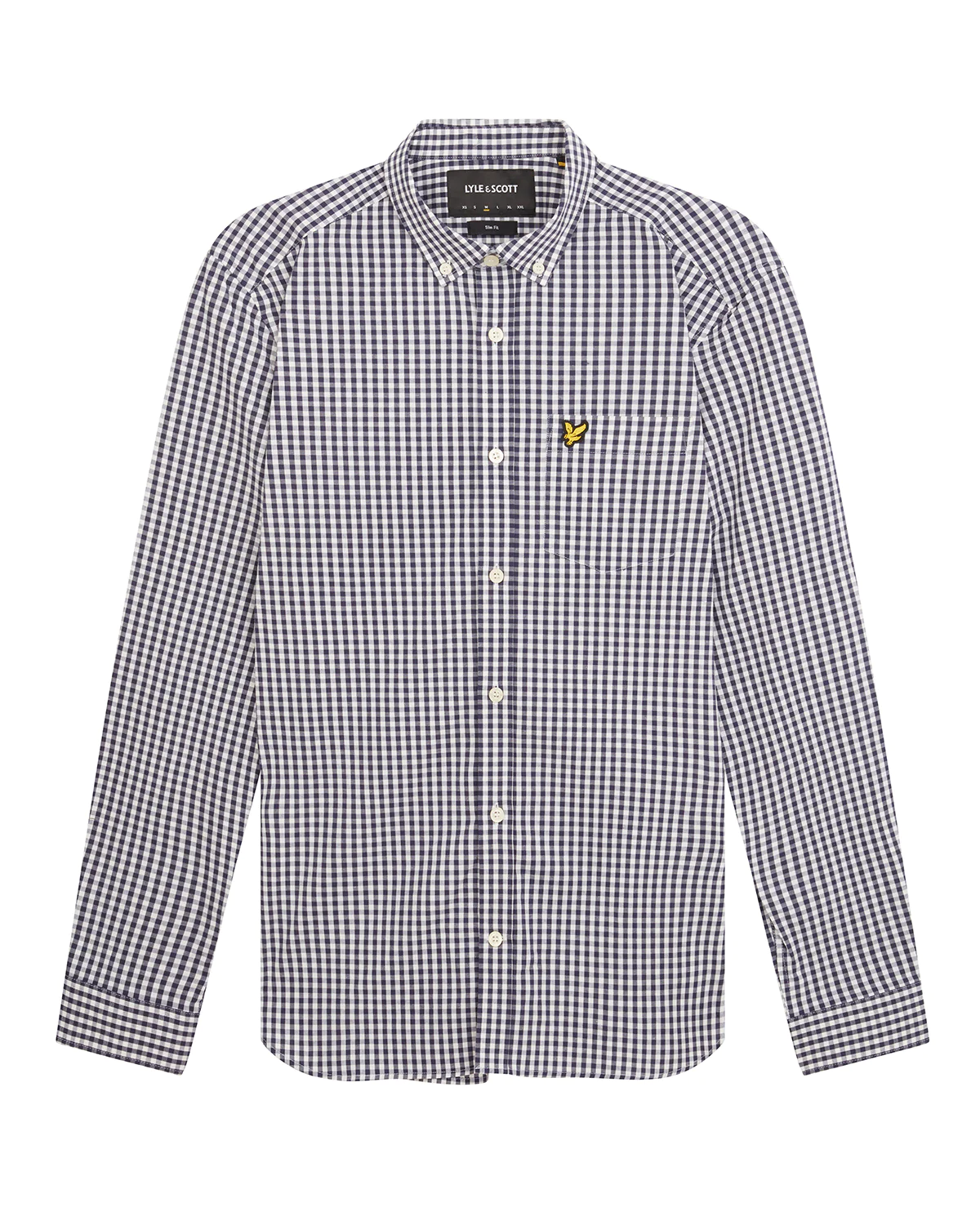 Long Sleeve Slim Fit Gingham Shirt