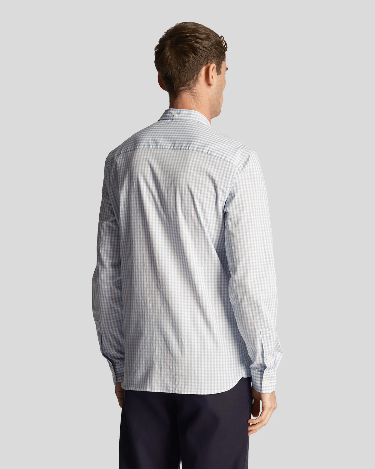 Long Sleeve Slim Fit Gingham Shirt