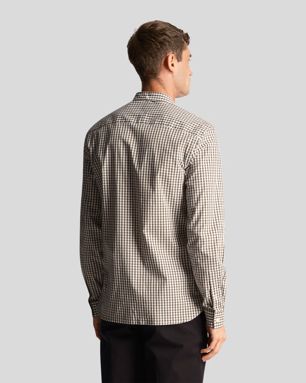 Long Sleeve Slim Fit Gingham Shirt