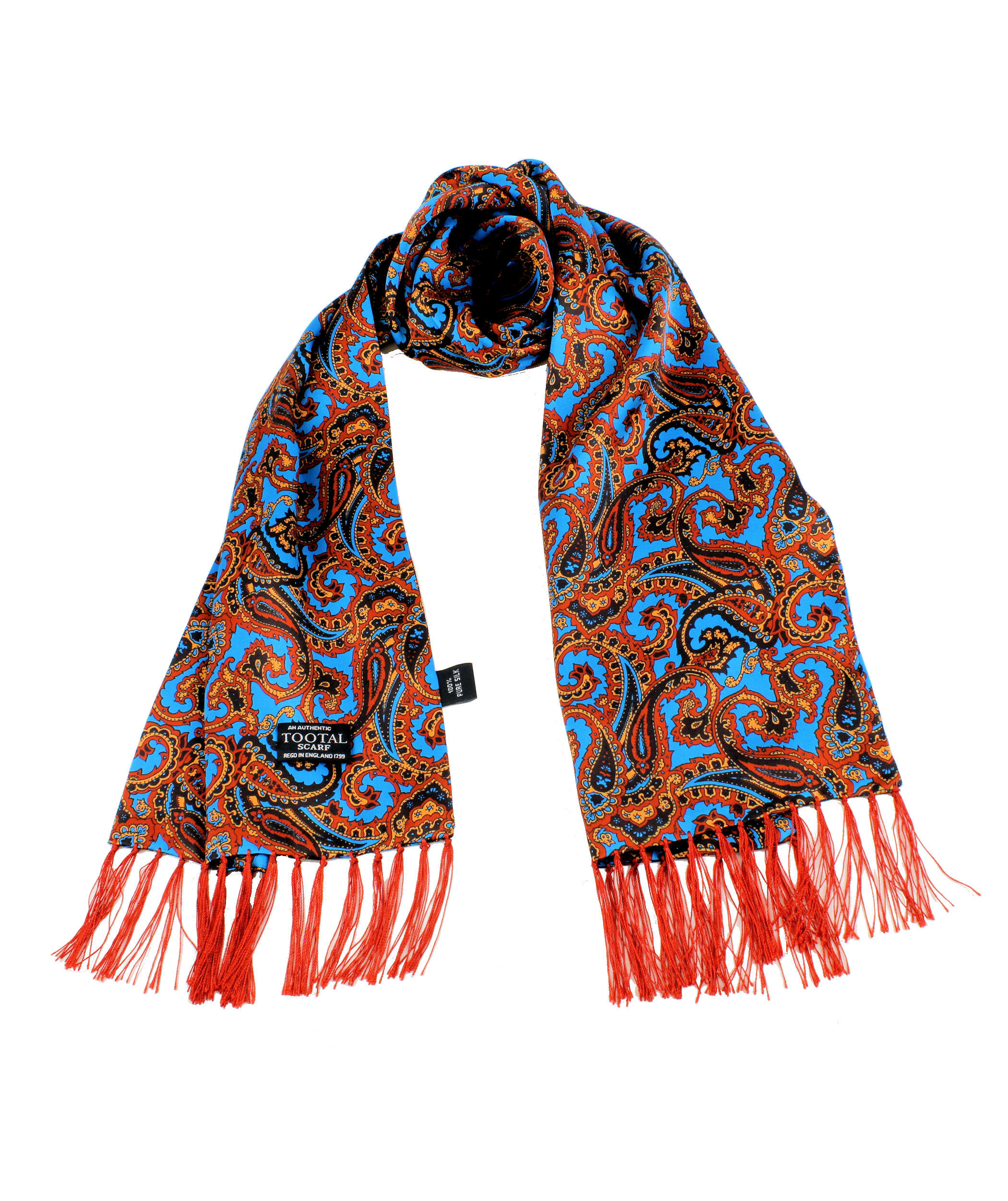 Bronze Paisley Design Silk Scarf