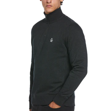 Sticker Pete Fleece Organic Cotton Quarter Zip Sweatshirt