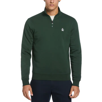 Sticker Pete Fleece Organic Cotton Quarter Zip Sweatshirt