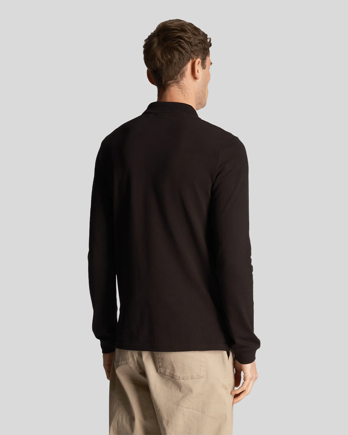 Long Sleeve Plain Polo Shirt