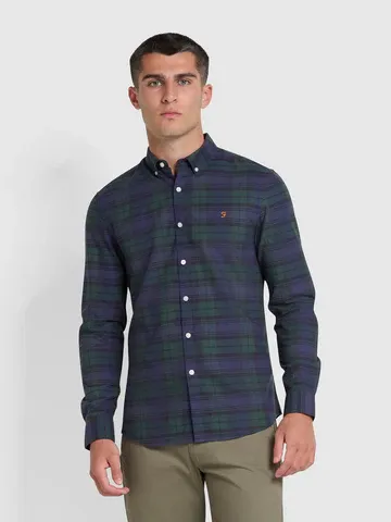Brewer Check Slim Fit Long Sleeve Shirt