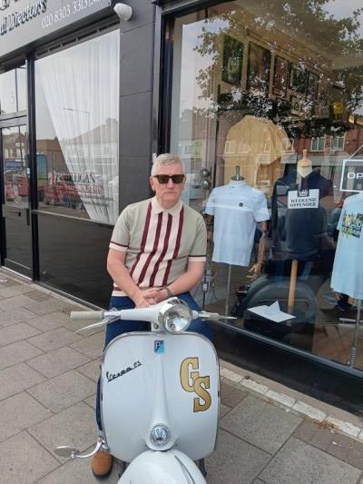 Button Through Striped Polo Shirt